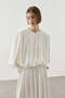Loose Drawstring Shirt Ecru - 4