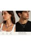 Unisex Steel Necklace with Silver Oval Ring Detail – Tarnish-Resistant Chain Necklace - 3