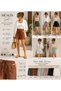 Women's Muslin Shorts Elastic Waist Lace-Up Summer Comfortable Casual Shorts - 2