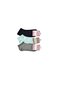 Glb-Stl41414 Black Gray and White Women's Ankle Socks 3 Pairs