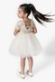My Little Girl's Sequin Embroidered Rose Appliqué Tulle Skirted Girl's Evening Dress with Bag Set - Kr - 4