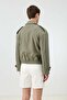 Khaki Boxy Fit Men's Coat - 6