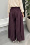 Wide Leg Shalwar Trousers Y0145 - Mürdüm - 4