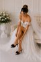 Black Thin Heel Bridal Slippers with Pearls and Feathers Dowry Slippers