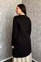Women's Plus Size Long Cardigan with Stone Collar and Pockets, 3 Buttons 904-3 - 6