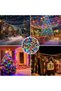 عقد لمبات أضواء زينة رمضان والعيد، سلسلة أضواء ملونة، 16 متر، 250 LED RGB، 220 فولت - 4