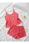 Cotton Silk Pajama Nightwear Set with Straps - 5