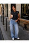 Women's Crew Neck Slim Fit Lycra Basic Crop Cotton Combed Cotton T-Shirt