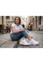 Unisex High Sole Lightweight Walking and Running Shoes Sneaker White Silver - 2