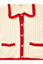 Pocket Detailed Openwork Baby Collar Short Sleeve Buttoned Knitwear Cardigan - 5