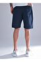 Men's Navy Blue Linen Shorts – Oversized Comfortable Summer Casual Shorts with Elastic Waist and Drawstrings - 6