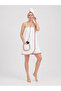 Women's Cotton Bath and Sauna Set – Ruffle Detailed Towel and Hair Cap - 4