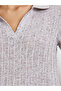 Brown Melange Short Sleeves Polo T-Shirt - 3