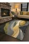 Sdt Modern Wave Patterned Green Gray Woven Base Decorative Carpet Sdt1379 - 3