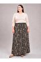 Plus Size Women's Cotton Skirt with Elastic Waist - 2