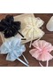 Embroidered Guipure Tulle Fabric Detailed 21 cm Adjustable French Bun, Ballerina, Bagel Bun Clip 1 Piece - 5