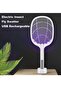 Electric Bug Zapper Racket Mosquito Killer Fruit Fly Swatter Zap Two-In-One USB Rechargeable Electronic Swatter Pest Control - 4