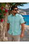 Battal Slim Fit Linen Shirt - 3