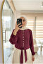 Women's Modal Fabric Hijab Blouse with Tie-Front Detail - 4