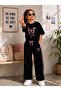 Girl's Butterfly Printed Oversized Summer Set - 2
