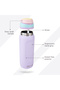 Bento Lunch Box 1.74L w/ Steel Food Jar & Sip Switch Water Bottle 1000ml | Leakproof Meal Box – ThinkBig Pink - 6