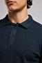 Tyler Men's Regular Fit Basic Polo Collar T-Shirt Dark Navy Blue - 4