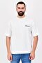 Men Crew Neck Short Sleeve Brand Logo T-Shirt, White