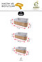 3-Piece Rectangular Fabric Organizer Basket Decorative Shelf In-Cabinet Organizer Multi-Purpose Box - 3