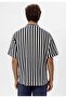 Oversize Openwork Striped Men's Shirt - 3