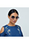 AMAYA Purple 57 mm Round Sunglasses - 4