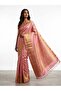 Nool Kumutham Blush Kanchipuram Silk Saree with Unstitched Blouse - 2