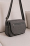 Women's Anthracite Gray Buzzy Multi-Compartment Shiny Surface Daily Use Crossbody & Shoulder Bag - 2