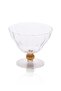 Glass Ice Cream Bowl and Dessert Presentation Bowl Gold 240 ml - 3
