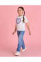 Girls White Heart Embellished T Shirt - 5