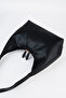 Women's Delicate Black Medium Size Suede Zipper Closure Handbag and Shoulder Bag - 4