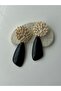 Wicker Flower Detail Resin Earrings - 2