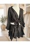 Women's 100% Cotton Muslin Skirt Set, Easy-Tie Shirt and Ruffle Mini Skirt Set, Beach & Casual Wear, Standard Size (Fits 36-42) - 5
