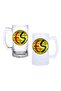 Eskişehirspor Beer Glass with Handle, Available in Frosted or Transparent Options 063