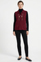 Women's Zippered Knitwear Vest - Claret Red