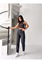 Brown Tinted Cut-Edge Stone-Finished Mom Denim Pants - 2