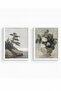 White Wooden Framed 2-Piece Modern Painting Huhu275