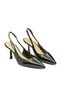 Genuine Shiny Leather Slingback Heeled Shoes Z482 Verlux Nero (Shiny Black) - 2