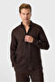 Coffee Linen Shirt - 2
