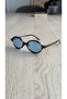 Emma Unisex Women Men Square Rectangle Leopard Blue Retro Uv400 Stylish Classic Bone Sunglasses - 4