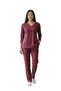 Professional Medical Scrubs Set for Women, Light Blue V-Neck Uniform with Contrast Piping, 3/4 Sleeve Top and Pants for Healthcare Workers,Housemaids (maroon, M)