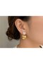Double Color Heart Earrings – Stylish Women's Earrings with Gold Silver Heart Detail - 2