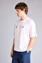 100% Cotton Boxy Fit Crew Neck Back Print Short Sleeve White T-Shirt G4258Ax26Sm - 5