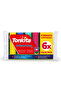 Sponge Scourer 6-Piece Value Pack – Multi Purpose Cleaning Sponge with Abrasive Fiber