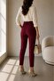 Narrow Leg Belt Detailed Fabric Trousers - 3
