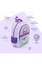 16” School Bag Set of 3 w/ Stainless Steel Glitter Water Bottle & Convertible Bento Lunch Box – Purple - 3